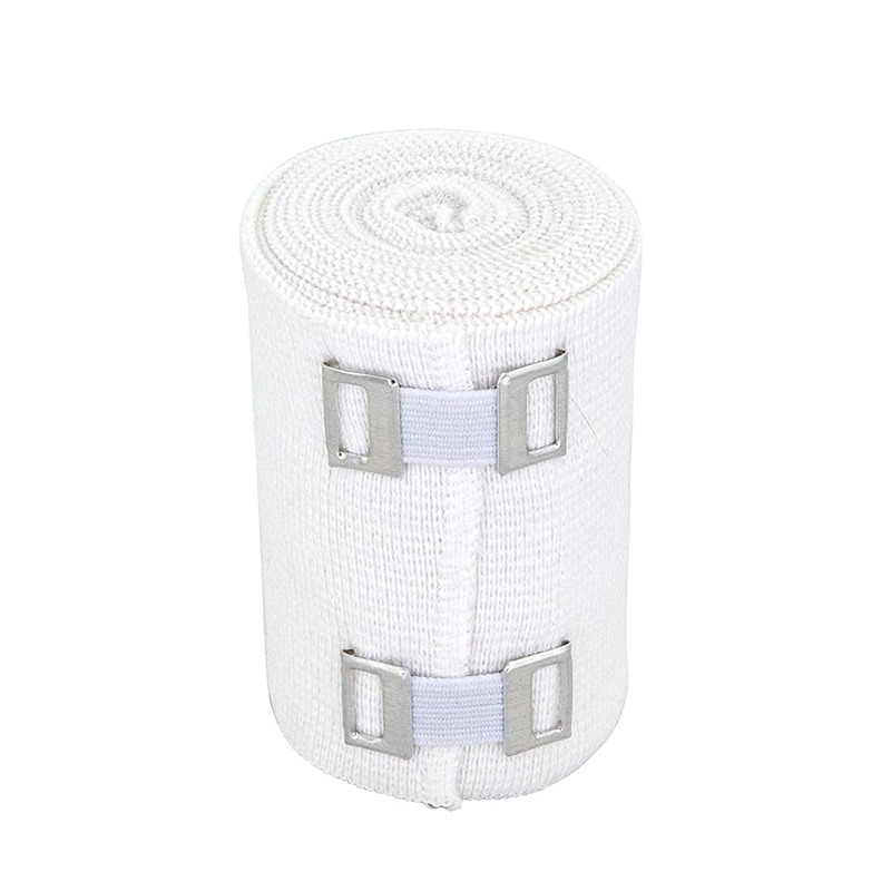 Comode bende sport di cotone elastico bianco con clip 