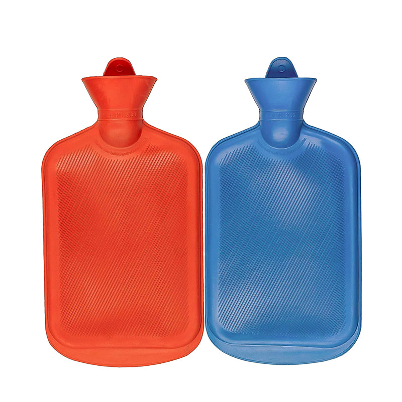 Borsa d'acqua calda in gomma resistente per impacco caldo e terapia di calore 