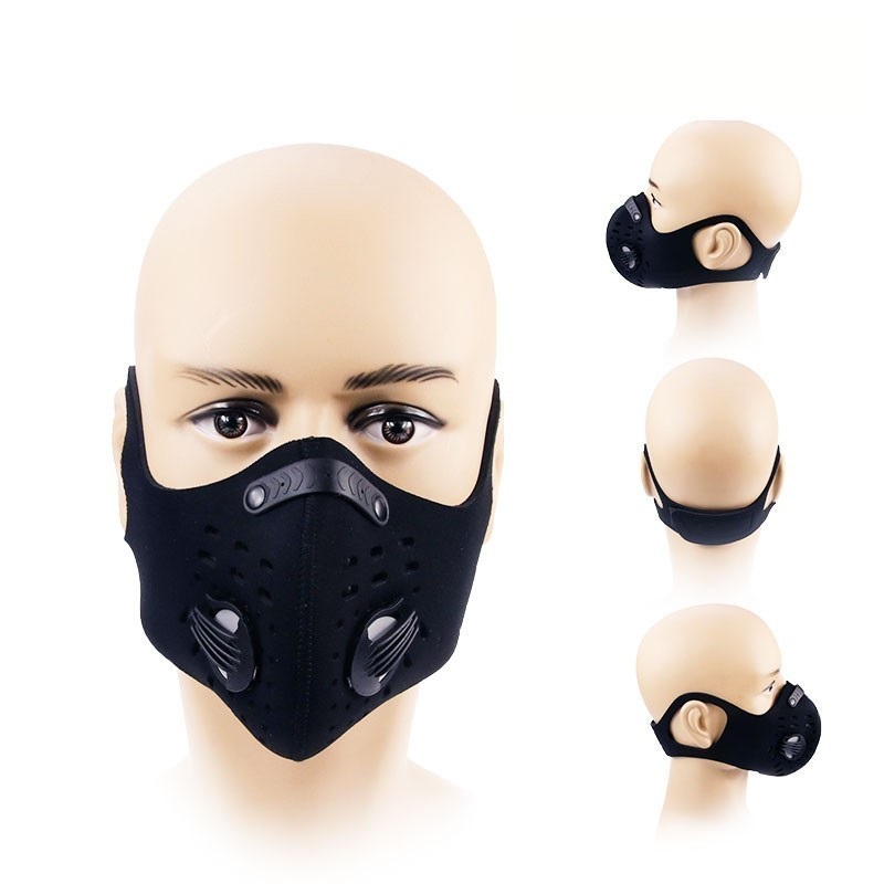 Maschera per ciclismo facciale anti -inquinamento anti -inquinamento con filtro e valvola 
