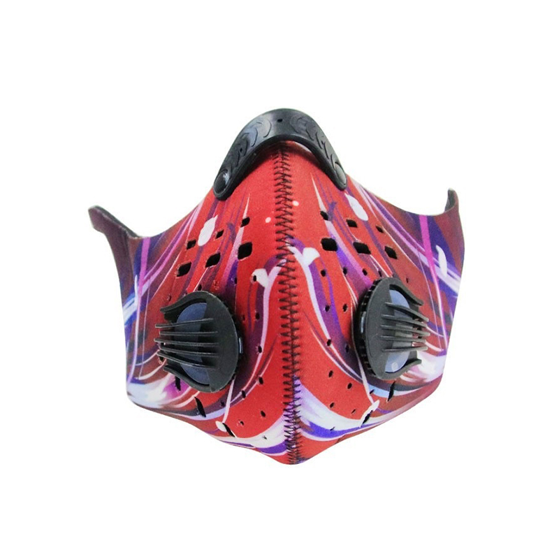 Maschera di respirazione sportiva regolabile con filtri per il ciclismo 