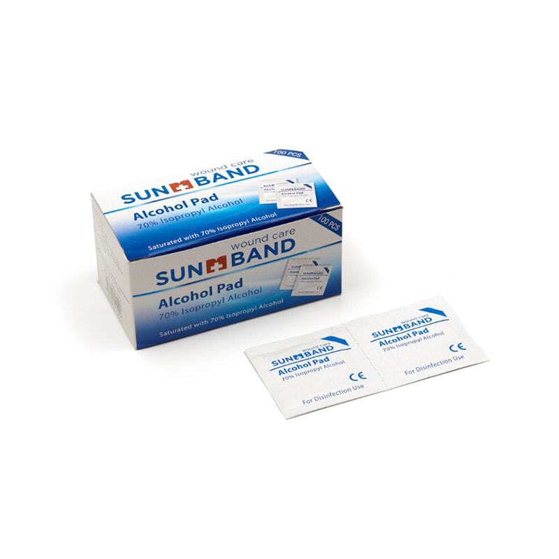 Tampone ad alcol di cotone medico sterile con isopropil 70% 