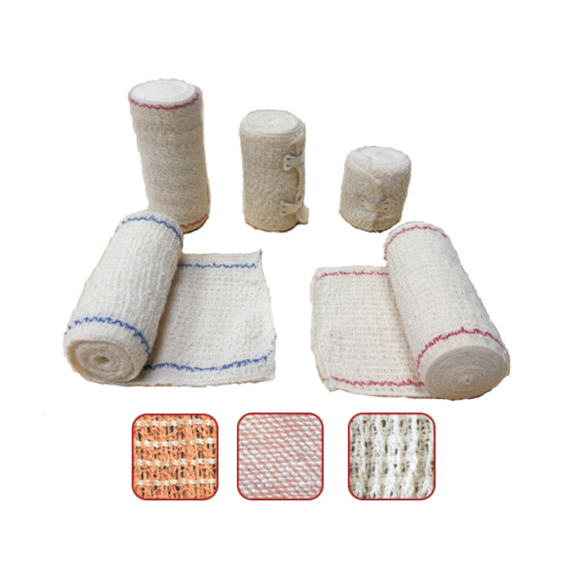 Cotton Crepe Spendex Bandage, Elastic Crepe Bandage con clip di alluminio o clip elastico
